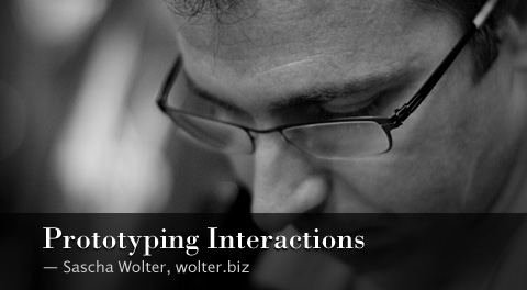 Sascha Wolter - A Smattering of Prototyping Interactions